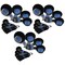 Chef Craft 10 Piece Easy Read Measuring Cups & Spoons Set - Black / Blue